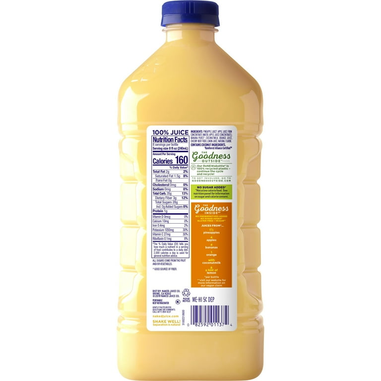 Save on Naked Fruit Smoothie Pina Colada No Sugar Added Order Online  Delivery