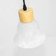 thumbnail image 4 of KAYYELAMP Adjusted 3.2ft Cord H-Type Tilted Space Track Mount Pendant Wood Base White Textured Glass Shade Retro Design for Kitchen Home(No Bulb, Track), 4 of 7