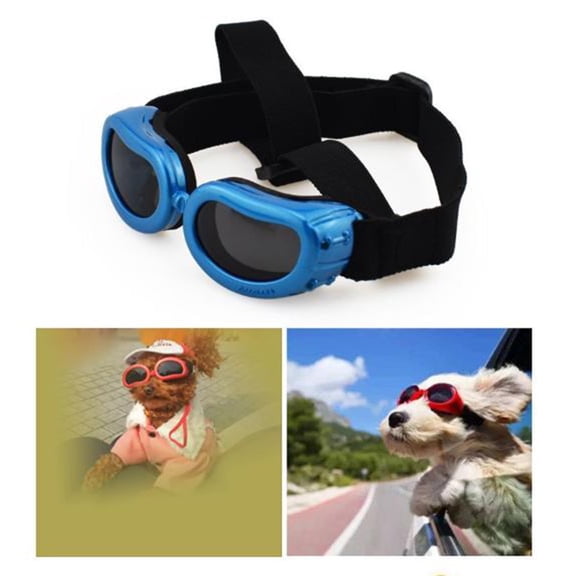 Pet Glasses for Lightweight Outdoor Sunglasses for Small Breed Dogs with Adjustable Straps Windproof Fog- Goggles for Eye for Indoor Outdoor Activities