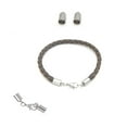 thumbnail image 4 of 16 juegos de colr de cadena de cuero bnco K pteado en metal con conector de broche de ngosta, de bricoje, gargantil, fornitur Baoblaze Cierres de langosta de pulsera, 4 of 8