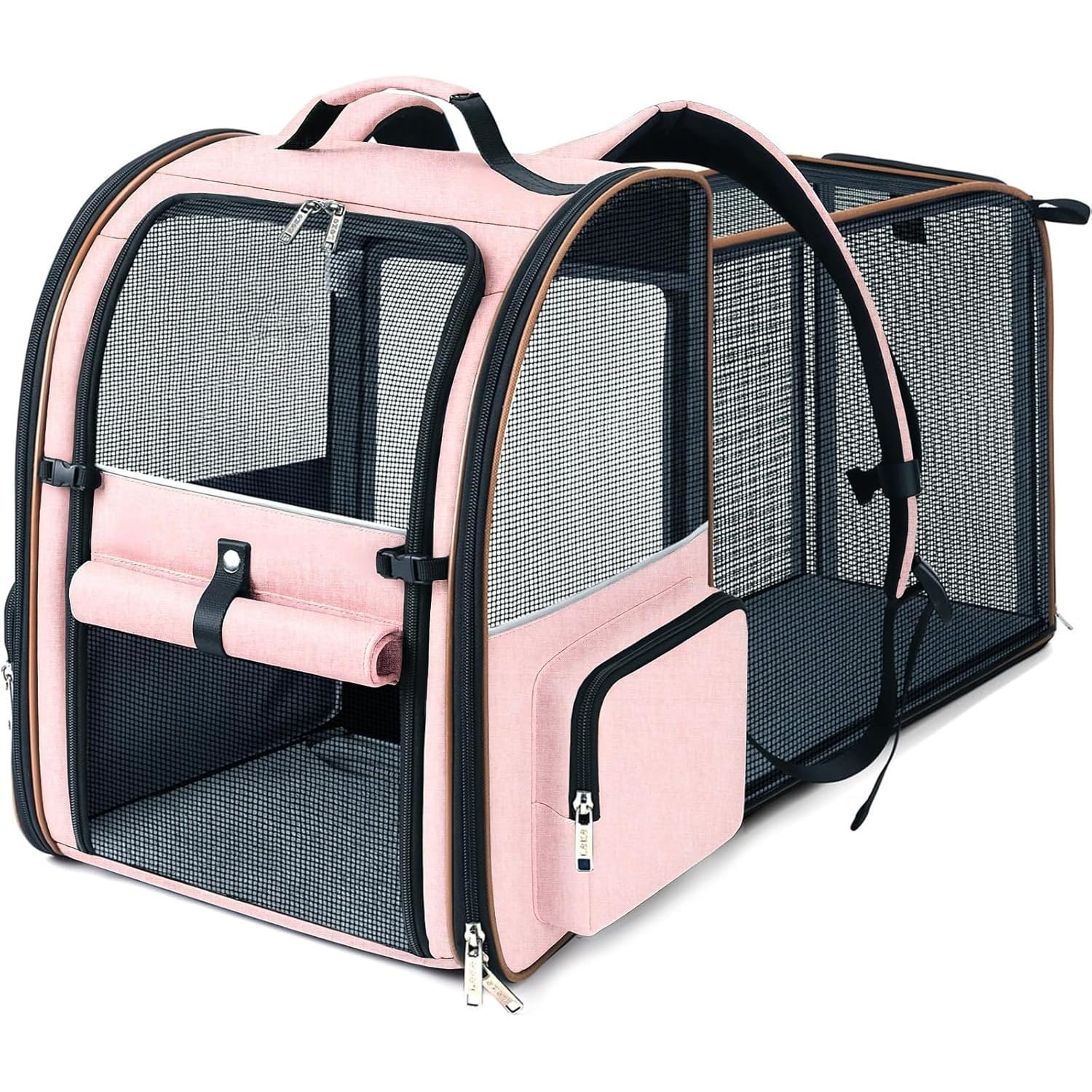 Large Cat Backpack Carrier Expandable Foldable Pet Carrier Backpack for Small Dogs Puppy Medium Cats Fit Up to 18 Lbs for Travel
