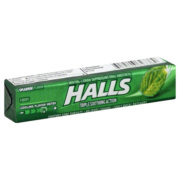 Mondelez Halls Cough Suppressant/Oral Anesthetic, 9 Each