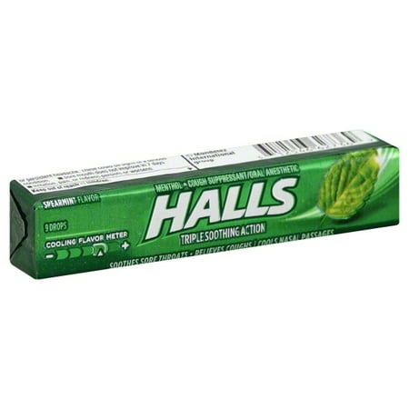 Mondelez Halls Cough Suppressant/Oral Anesthetic, 9 Each