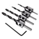 thumbnail image 1 of 4 piezas HSS 5 flauta avellanado juego de brocas tornillo carpintería chaflán herramienta, 1 of 8