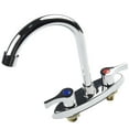 thumbnail image 4 of Brass Double Hole Handle kitchen Faucet Rotary Hot and Cold Basin Sink Mixer Tap, 4 of 7