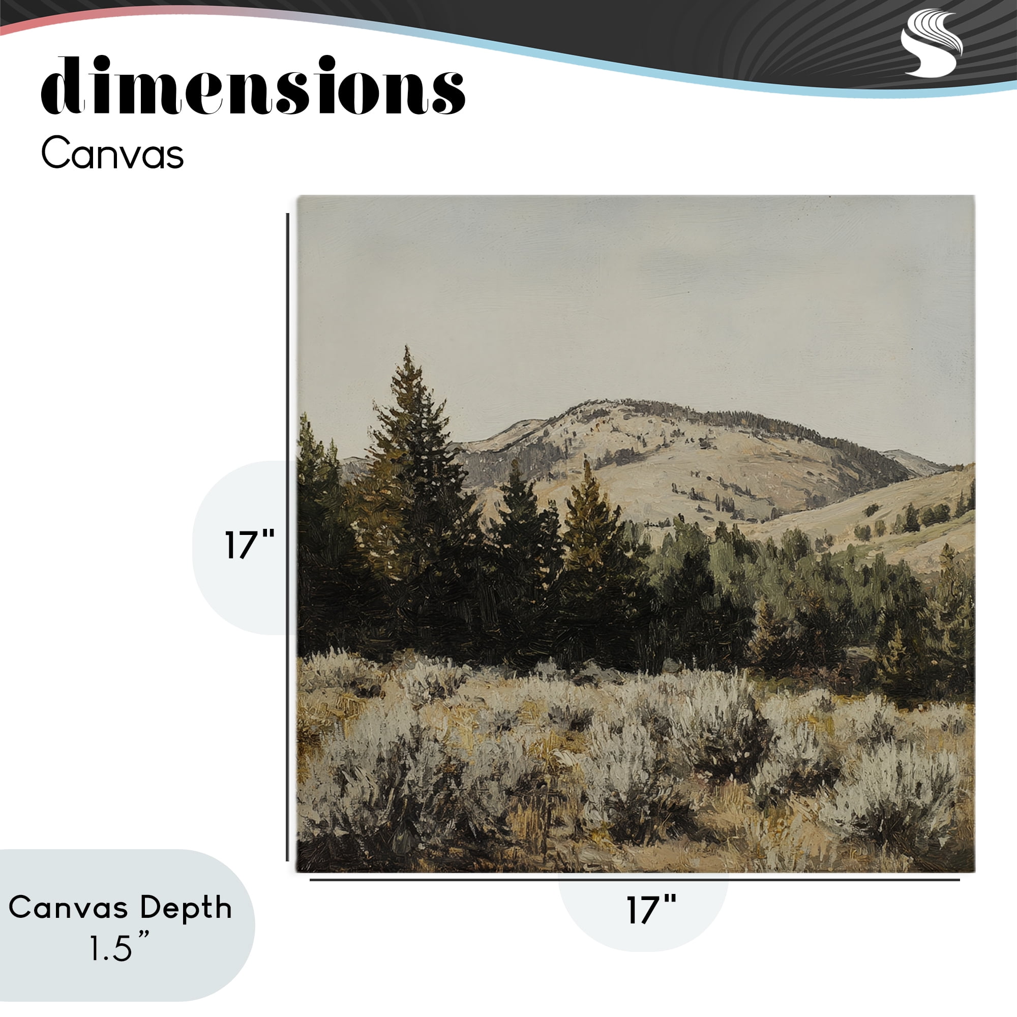 Stupell Industries Cedar Mountain View Canvas Wall Art, design by Petal Prints Design