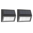 thumbnail image 1 of Paquete de 2-3 luces de energía solar para exteriores para escaleras Lámpara de valla LED automática 2 piezas CUTICAT Luces de paso a prueba de agua, 1 of 8