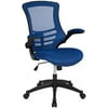 Kelista Office Chair Ergonomic Mid-Back White Frame Blue Mesh with Swivel