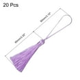 thumbnail image 2 of Unique Bargains 6.5' Silky Bookmark Tassels with Loop for DIY Craft Accessory, 20Pack Light Purple, 2 of 5