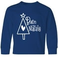 thumbnail image 3 of Inktastic Buon Natale Christmas Tree with Heart and Star Long Sleeve Youth T-Shirt, 3 of 5