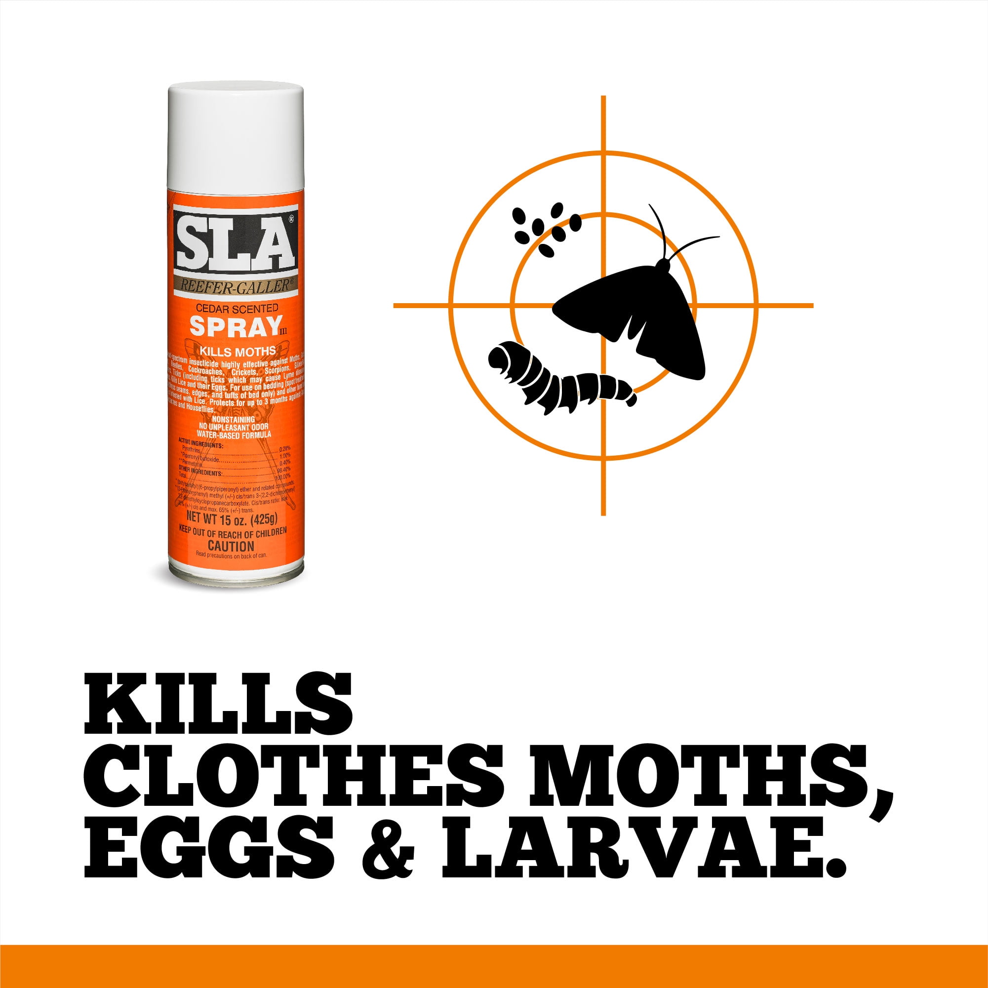 Reefer Galler Moth & Insect Spray, Cedar Scent, 15 oz.