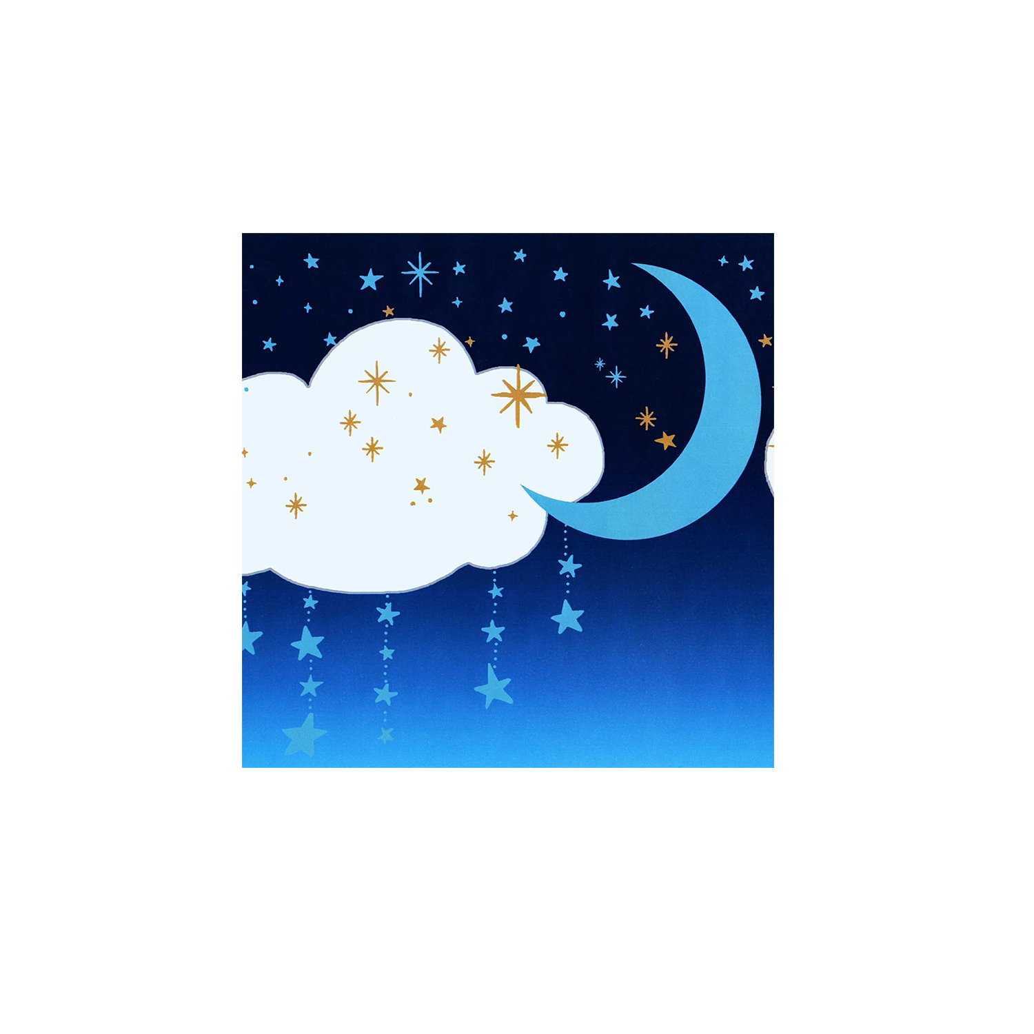 Night Sky Clouds Stars,Wallpaper Border