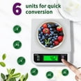 thumbnail image 2 of Large Digital Kitchen Scale 40kg/88lbs Commercial Food Scale with Tare and PCS Funtion for Baking Cooking Bread Meat Parts and Coins LCD Display,Baking Scale for Cooking(White), 2 of 7