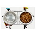thumbnail image 1 of African Pet Mat for Food and Water, Ladies in Traditional Costume Silhouettes Ethnicity Vintage Display, Non-Slip Rubber Mat for Dogs and Cats, 18" X 12", by Ambesonne, 1 of 2