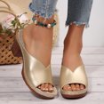 thumbnail image 6 of Black Sandals Women Walking Sandals Platforms Womens Wide Shoes Extra Wide Tan for Women Size 11 Womens Bridesmaid Women's Summer On Casual Beach Yoga Shoes With Mid Heel Gold 6.5, 6 of 9