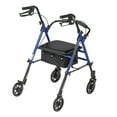 thumbnail image 6 of Drive Medical Adjustable Height Aluminum Frame Rollator w/ 6" Casters, Blue, 6 of 6