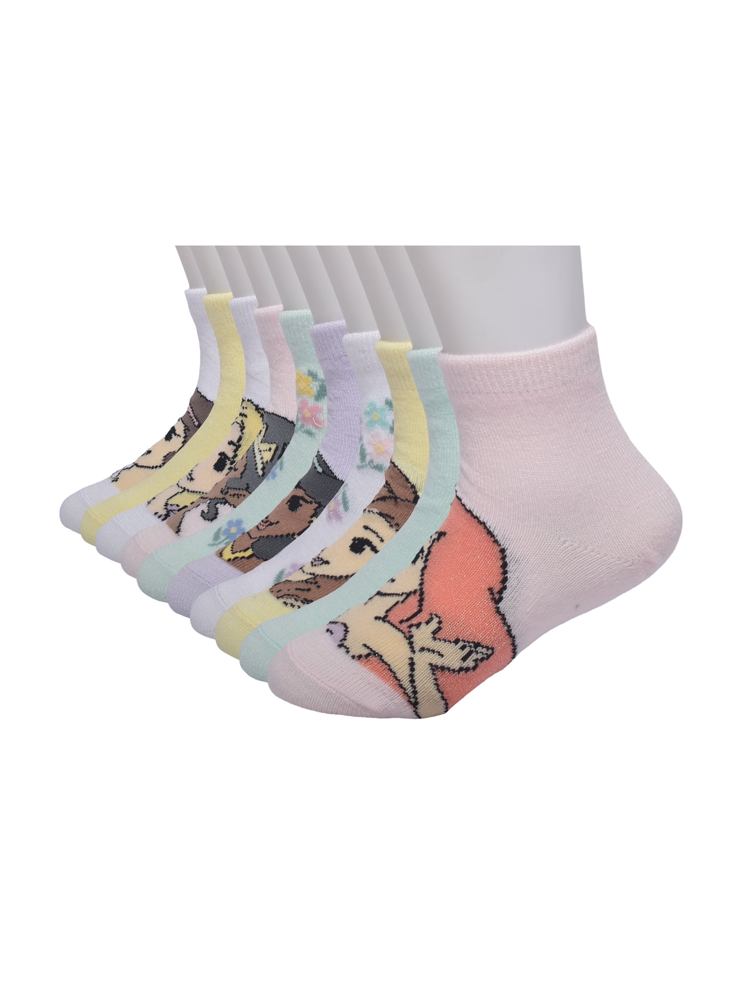 Character Toddler Ankle Socks, 10-pack, Sizes 12M- 5T