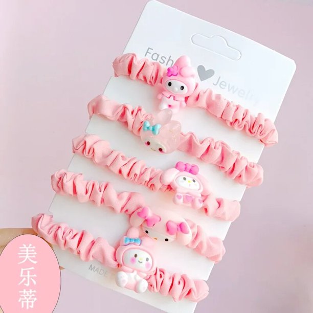 Lazos para el pelo kawaii Sanrio para niña, adornos de Hello Kitty, My Melody Kuromi Cinnamoroll, accesorios para el cabello de dibujos animados, regalo para niña, nuevo