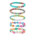 thumbnail image 1 of 5pcs Summer Bracelets Fruit Flower Bracelet Set Stack Clay Bead Bracelet Jewelry, 1 of 8