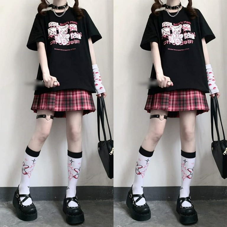 DanceeMangoo Kawaii Harajuku Fashion Pastel Goth Cute Aesthetic Soft  Japanese Style Anime Injured Girl T-Shirt 