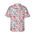 thumbnail image 3 of Daiia Flower Leaves Hawaiian Shirt for Men Gentle Cotton Regular Short Sleeve Casual-Small, 3 of 9