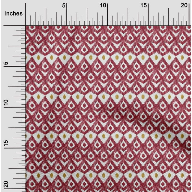 oneOone Cotton Silk Fabric Geometric Ikat Decor Fabric Printed BTY 42 Inch Wide