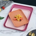 thumbnail image 5 of 1 Pc Fast Food Tray, PP Plastic Reusable Multi-Purpose Non-Slip Rectangle Serving Tray Plastic Tray Restaurant Grade Non-Slip Tray Excellent for Cafeteria Restaurant Home Kitchen, 10.63"x14.96"x1.18", 5 of 8
