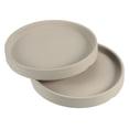 thumbnail image 1 of Unique Bargains 4.5' Ceramic Round Planter Saucer Flower Pot Drip Tray Coaster, Gray 2 Pack, 1 of 5