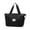 Black, variant on Spacious Expandable Travel Bag Large Capacity, 2-Layer Weekender Carry On Overnighter Tote with Fashion Patch, Waterproof Gym Sports Flight Luggage Packing Cube Storage Organizer, 1Pc
