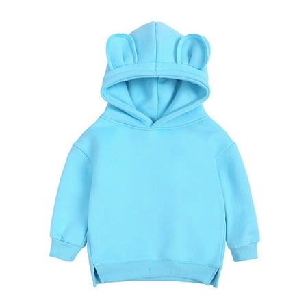 

TIREOW Classic Sweatshirts for Children s Autumn and Winter Toddler Sweatshirt Tops Soft and Cute Hoodie Pullover Solid Baby Boys Girls Tops Leisure Simple Pullover