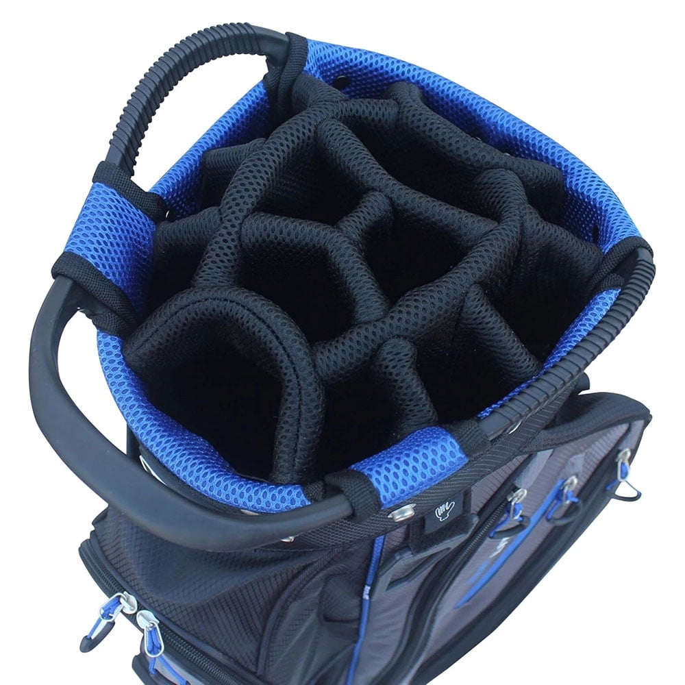 NEW Rife Golf RF-LITE Cart Bag 14-Way Top - Black / Blue