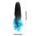 thumbnail image 2 of Ponytail Extension Claw ,Curly Wavy Claw Clip in Hairpiece Wavy Ponytail Hair Extensions Long Tails for Women Clip on Ponytails Hairpieces, 2 of 5