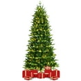 thumbnail image 1 of Costway 8FT Pre-Lit Hinged Christmas Tree 3402 PE & PVC Tips w/ 620 Lights & Foot Switch, 1 of 10