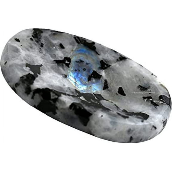 Rainbow Moonstone Crystal Thumb Worry Stone for Anxiety