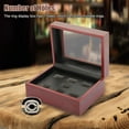 thumbnail image 2 of Solid Wood 7 Hole Championship Ring Display Box Exquisite Craftsmanship for Football, Basketball, Baseball, Hockey Rings, 2 of 7