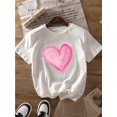 thumbnail image 2 of Wild Love Heart Graphic Tee - Casual Crew Neck Short Sleeve Top for Women, Stretchy - Perfect ValentCamisetas para mujer, lindas camisetas con estampado gráfico, de manga corta, estilo casual, para ve, 2 of 7