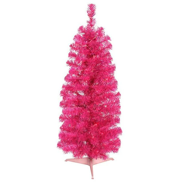 Vickerman B163531LED 3 Pi. x 14 Po. Pink Pencil Artificiel Noël Tree avec 50 Lumières LED Pink