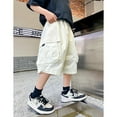 thumbnail image 7 of SRZYMJ Boys Street Cargo Pants with Stretch Waist for Spring Summer Outdoor Leisure Sports and Casual Play Beige 12-14 Years, 7 of 7