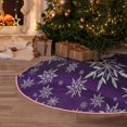 thumbnail image 5 of Sikiie Snowflake Gradient Purple Nativity Christmas Tree Skirt, Jesus Christian Winter Holiday Tree Mat Decoration(30-48IN)30", 5 of 6