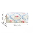 thumbnail image 2 of Makeup Cosmetic Bag, Pink Octagon Portable Quilted with Bow Rose Print, 1 Piece Portable Travel Toiletry Organizer Pouch for Women Daily Use Travel Vacation, 2 of 5
