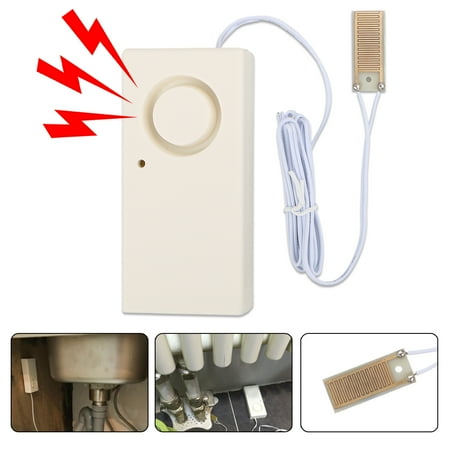Water Leak Sensor - 130dB Home Water Leak Leakage Detection Detector Sound Alarm Flood Sensor Siren for Home Security, Basement, Floor