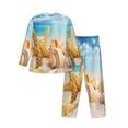 thumbnail image 2 of Bingfone Men'S Pajama Set 2 Piece Loungewear Pjs, Long Sleeve With Pajama Pants-Beach Starfish Shell, 2 of 9