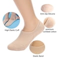 thumbnail image 2 of DEVUGGO 4 Pairs No Show Socks Non Slip Flat Boat Line Low Cut Socks for Women,Size S,Skin Color, 2 of 6