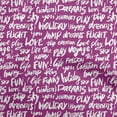 thumbnail image 1 of oneOone Rayon Purple Fabric Text Craft Projects Decor Fabric Printed By The Yard 56 Inch Wide-1R, 1 of 5
