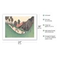 thumbnail image 2 of Ashida Station - from Sixty-nine Stations of Kiso Road - Vintage Japanese Ukiyo-e Woodblock Print by Hiroshige, Eisen c.1800s - Fine Art Matte Paper Print (Unframed) 18x24in, 2 of 4