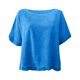 thumbnail image 5 of Blusa de manga corta con cuello redondo y volantes en el bajo, mezcla de lino, para mujer - S-XXXL, 5 of 5