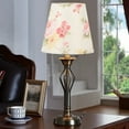 thumbnail image 2 of 3Pcs E14 Cloth Lamp, Shade Flower Pattern Clip on Bulb Lampshade for Table Lamp Chandelier Floor Lamp, Modern Style Wall Lightbulb Candelabra Bulbs Replacement, 2 of 9