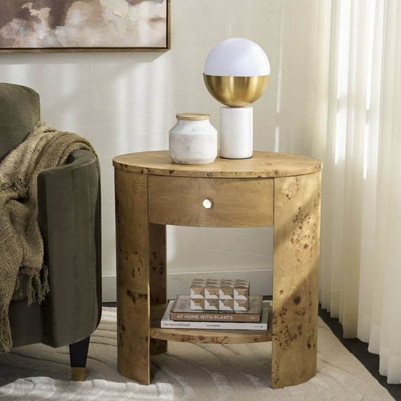 Safavieh Philippe Morden Wood Oval End Table, Natural