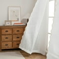 thumbnail image 5 of DriftAway Semi Sheer Scalloped Edge White Coastal Beach Window Curtains for Living Room Bedroom 2 Panels Rod Pocket Each Size 52 Inch by 72 Inch Taupe, 5 of 8