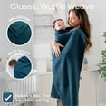 thumbnail image 4 of Comfy Cubs Waffle Weave Blanket - 40” x 40” - 100% Cotton Soft, Lightweight Baby Blanket, Neptune, 4 of 7